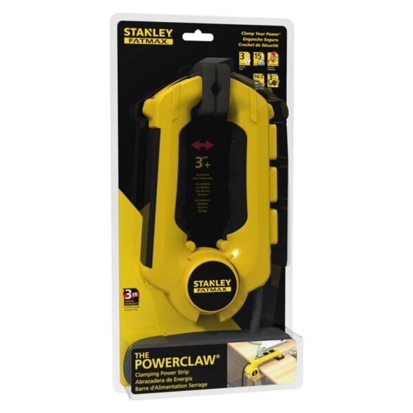 Stanley 32050 FatMax Power Claw with Grounded 3-Outlet Clamping Power Strip