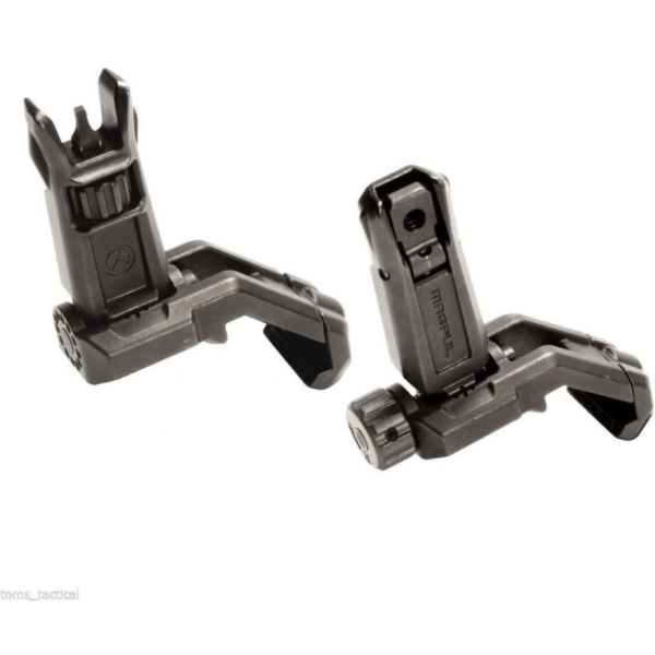 Magpul MBUS Pro Offset Front and Rear Flip Up Backup Sights - 526-525 - Black by Magpul