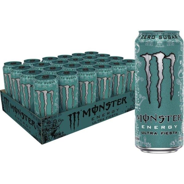 Monster Energy Ultra Fiesta, Sugar Free Energy Drink, 16 Ounce (Pack of 24)